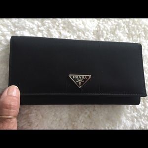 Prada nylon fold over wallet